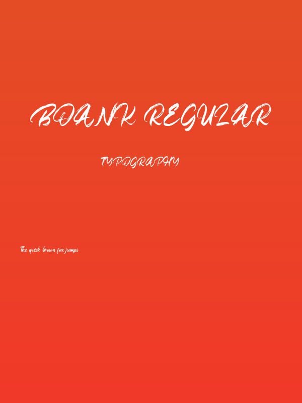 Boank Regular Poster