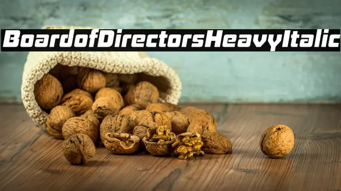 Board of Directors Heavy Italic Example 1