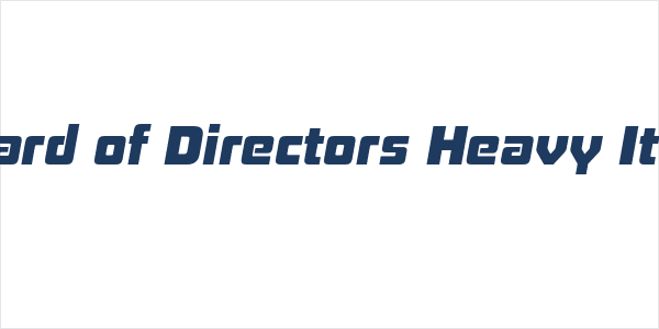 Board of Directors Heavy Italic Logo