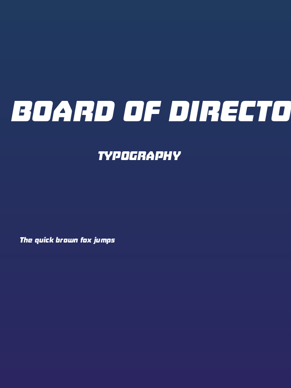 Board of Directors Heavy Italic Poster
