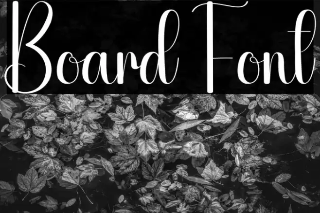 Board फ़ॉन्ट examples