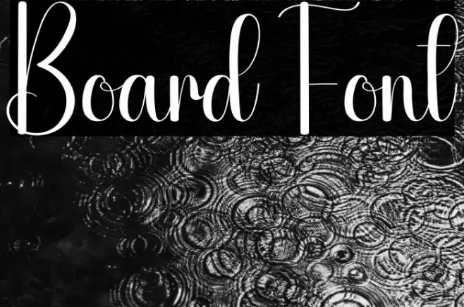 Board फ़ॉन्ट examples
