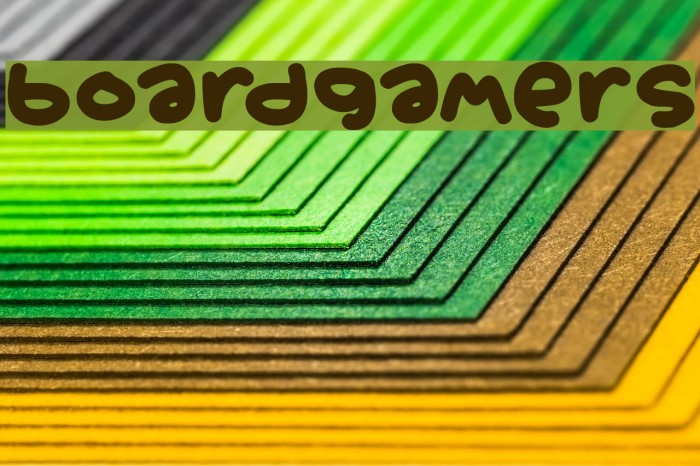 Boardgamers Font examples