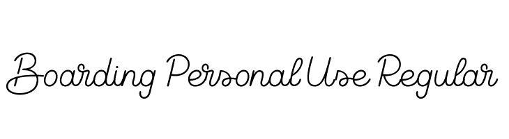 Boarding Personal Use Regular  Free Fonts Download
