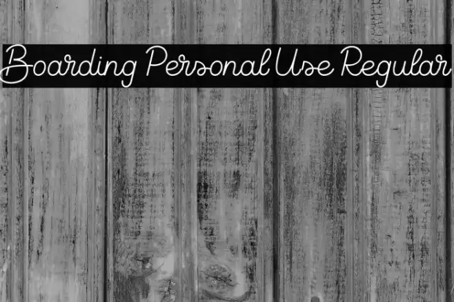 Boarding Personal Use Regular Example 3