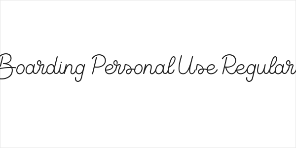Boarding Personal Use Regular Logo