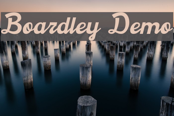 Boardley Demo Font examples