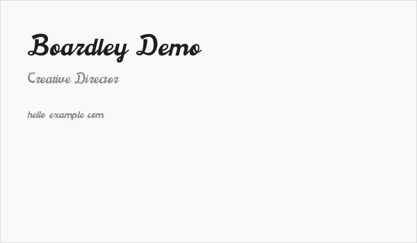 Boardley Demo Business Card