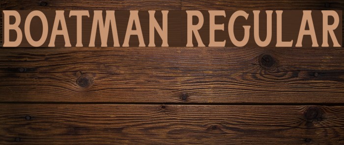 Boatman Regular Example 3