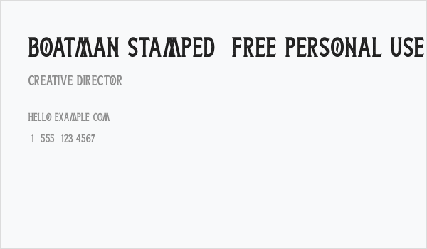 Boatman Stamped (Free Personal Use) Business Card