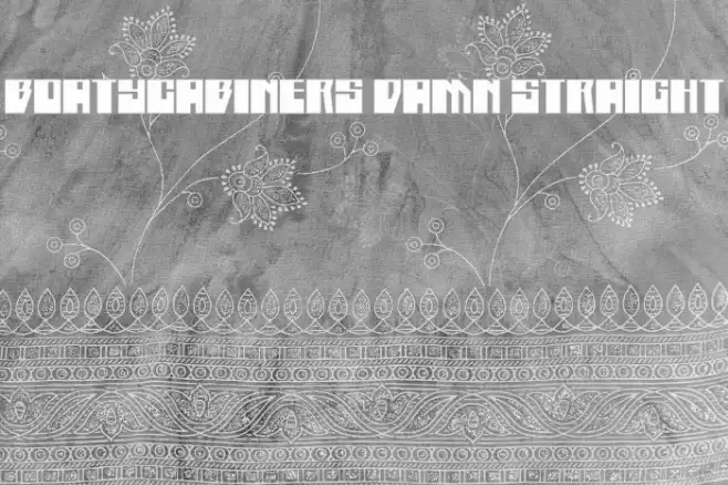 Boatycabiners Damn Straight Font examples