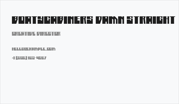 Boatycabiners Damn Straight Business Card