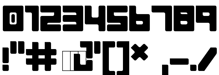 Bob Filled Font OTHER CHARS