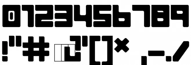 Bob Filled Font OTHER CHARS