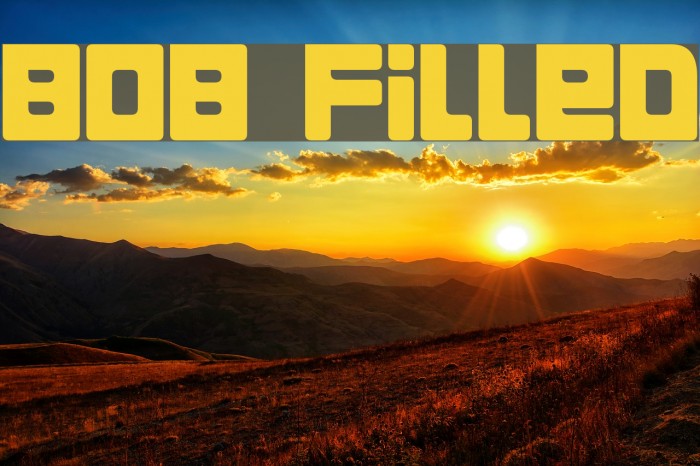 Bob Filled Font examples