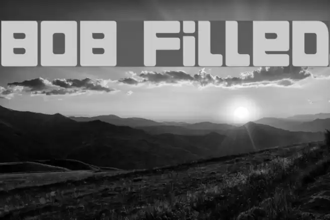 Bob Filled Font examples
