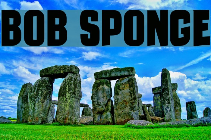 Bob Sponge Font examples