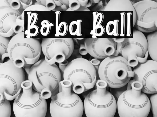 Boba Ball Font examples