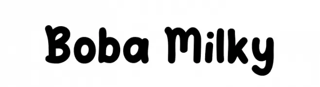 Boba Milky  Fuentes Gratis Descargar