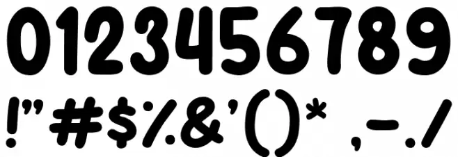 Boba Milky Font OTHER CHARS