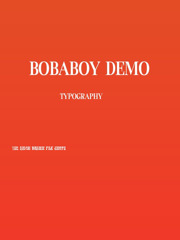 Bobaboy DEMO Poster