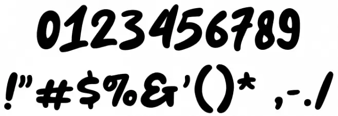 Bobaland Font OTHER CHARS