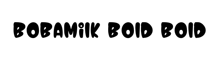 Bobamilk Bold Bold  font caratteri gratis