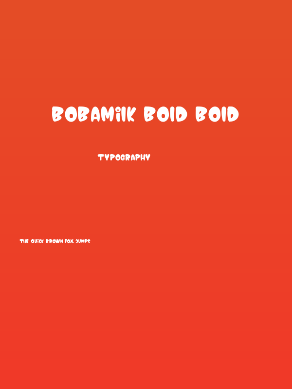 Bobamilk Bold Bold Poster