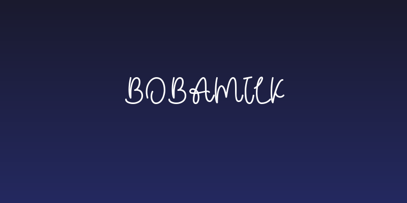 Bobamilk Social Header