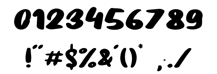Bobaniac Regular フォント その他の文字