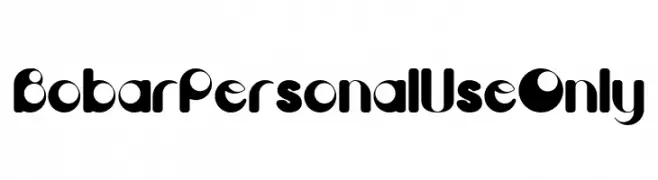 Bobar Personal Use Only  Frei Schriftart Herunterladen
