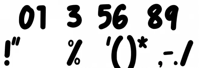 Bobba Tea Font OTHER CHARS