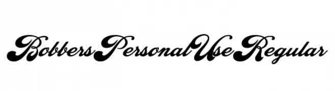 Bobbers Personal Use Regular  Frei Schriftart Herunterladen
