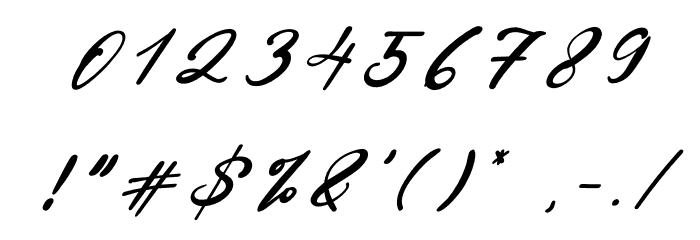 Bobbey Italic Font OTHER CHARS