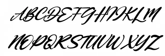 Bobbey Italic Schriftart Groß