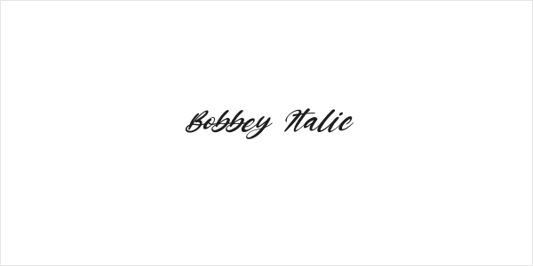 Bobbey Italic Logo