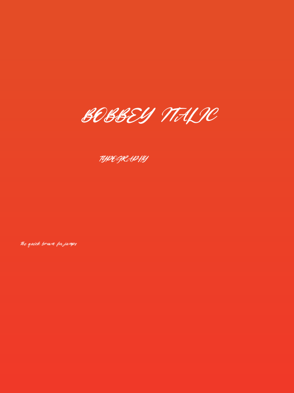 Bobbey Italic Poster