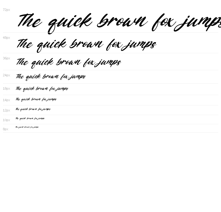 Bobbey Italic Waterfall