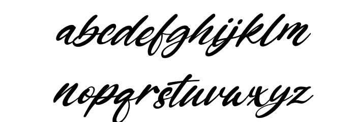 Bobbey Italic Font LOWERCASE