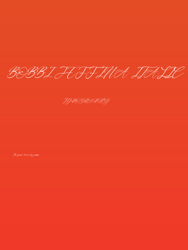 Bobbi Jeffina Italic Poster