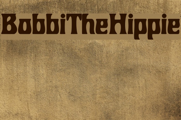 BobbiTheHippie Fonte examples