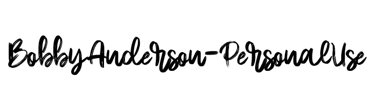 Bobby Anderson - Personal Use  免费字体下载
