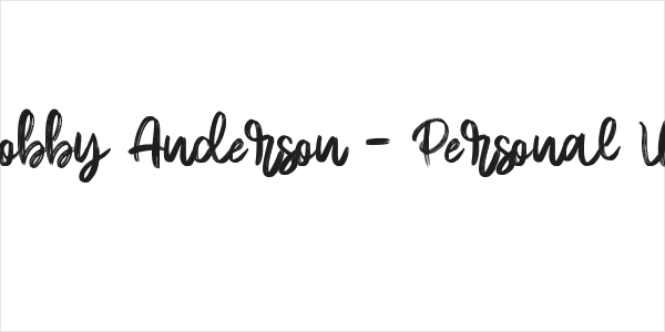 Bobby Anderson - Personal Use Logo