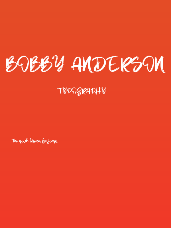 Bobby Anderson - Personal Use Poster