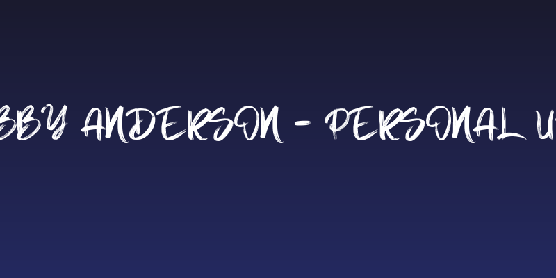 Bobby Anderson - Personal Use Social Header