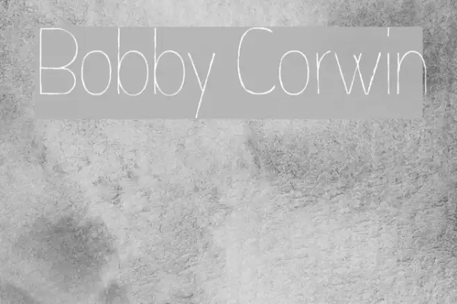Bobby Corwin Font examples
