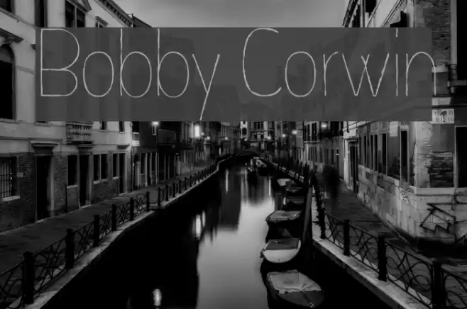 Bobby Corwin Font examples