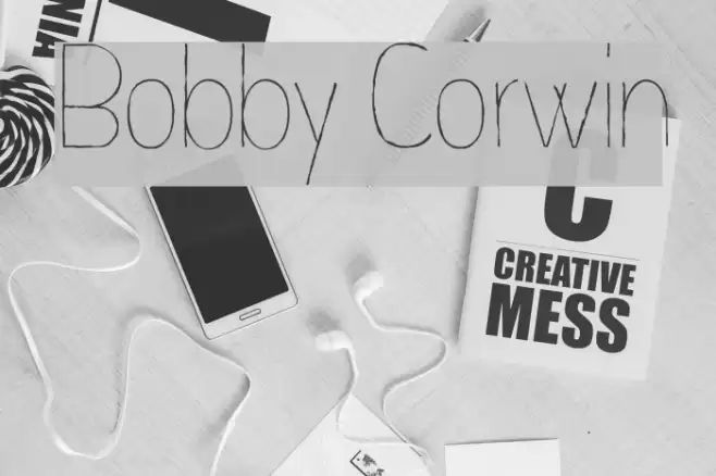 Bobby Corwin Font examples