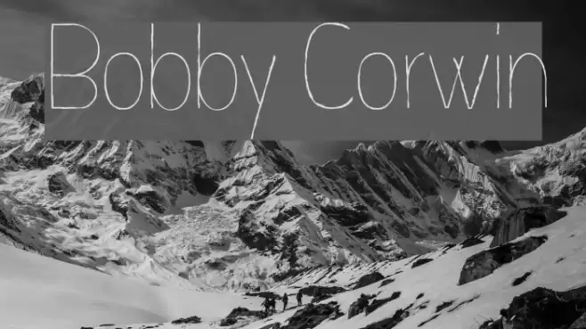 Bobby Corwin Font examples