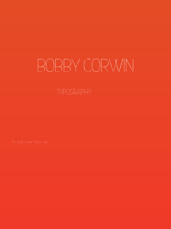 Bobby Corwin Poster
